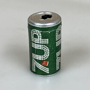 Vtg Miniature Small 7UP 1" Green Silver Can 7-Up Tiny Souvenir Dollhouse 1970s`